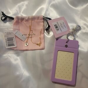 BNWT Kate Spade Necklace and ID Clip